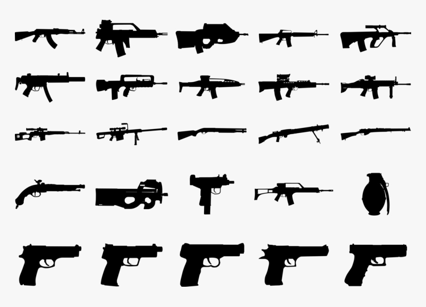 Transparent Rifle Clipart - Gun Silhouettes, HD Png Download