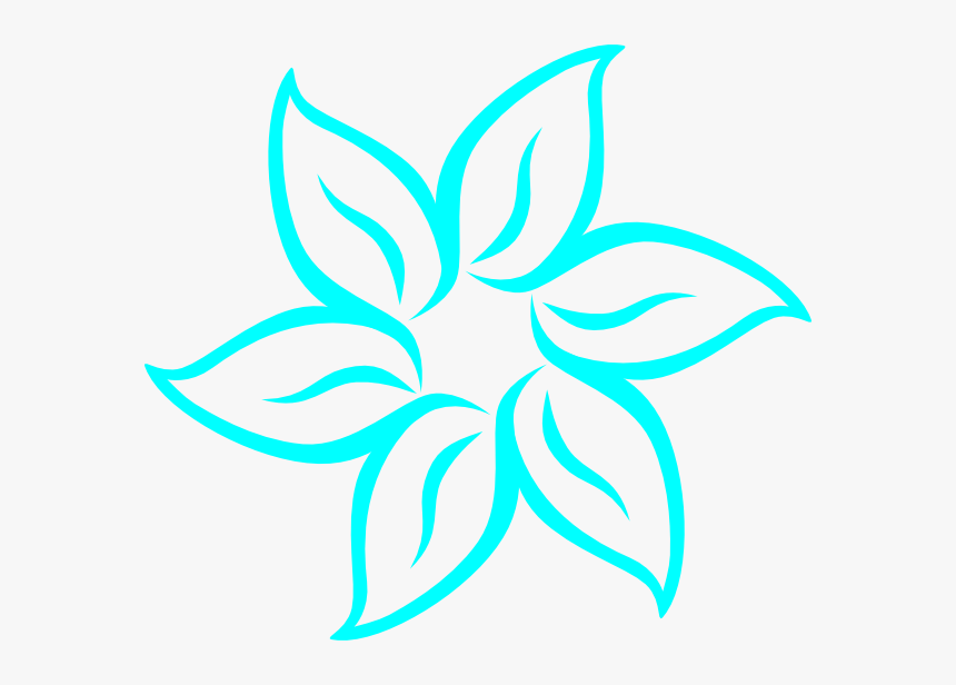 Aqua Lotus Flower Clip Art Vector Online Royalty Free - Aqua Flower Clipart, HD Png Download