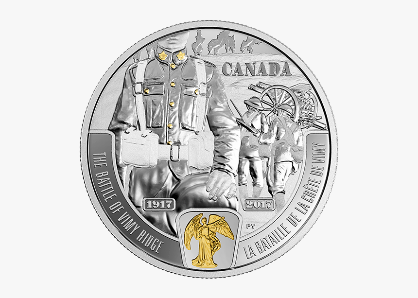 Battle Of Vimy Ridge 1 Oz Pure Silver Selectively Gold, HD Png Download