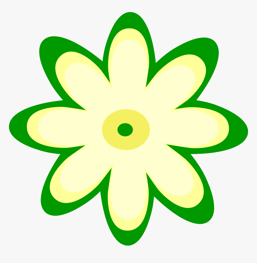 Thai Flowers Clip Arts - Green Flower Clipart Hd, HD Png Download
