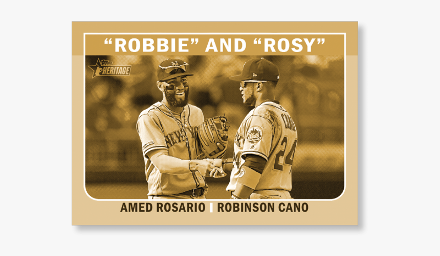 New York Mets 2019 Heritage High Number Combo Cards - Baseball Player, HD Png Download