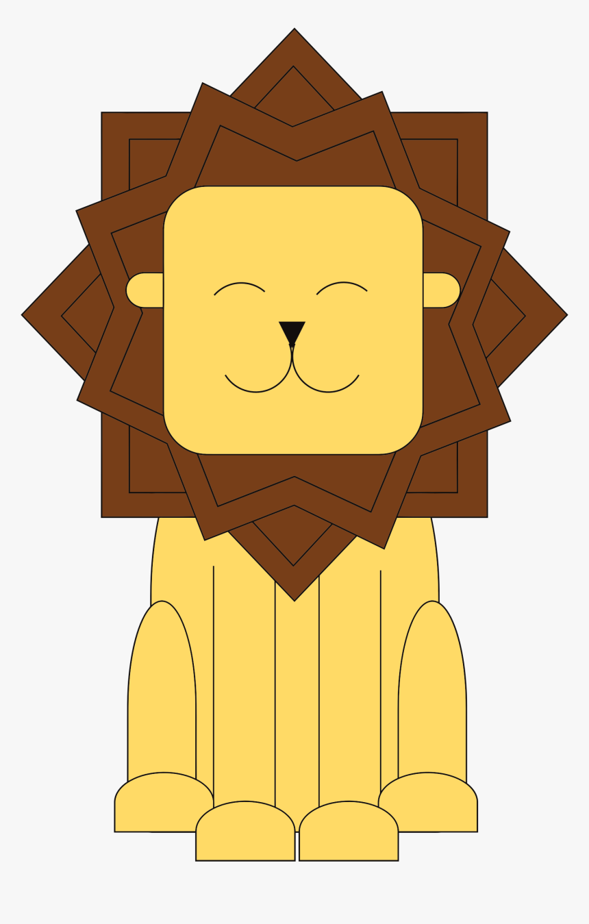 Stylized Cartoon Lion Clip Arts - Binatang Clipart, HD Png Download