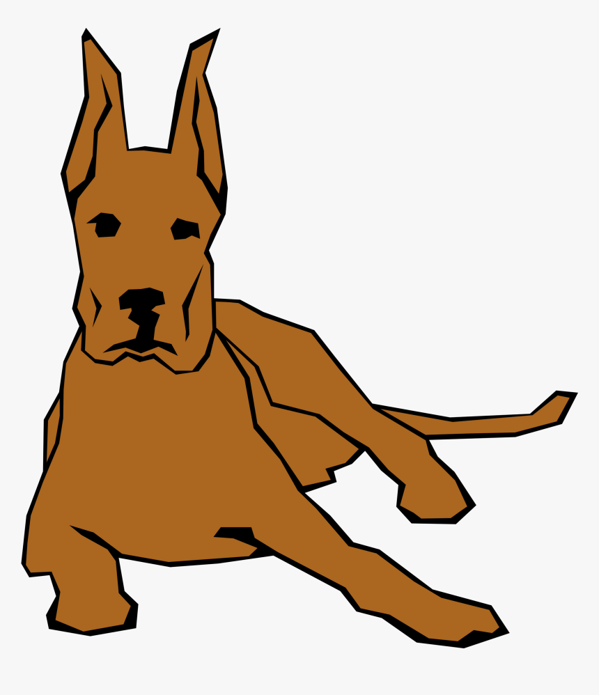 Dogs Clipart Bath - Straight Line Art Animal, HD Png Download