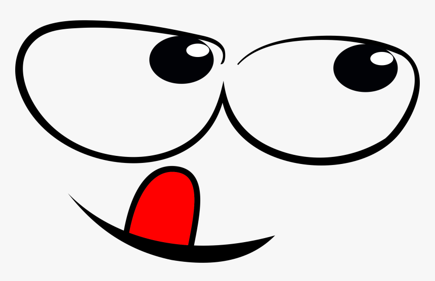 Salivating Smiley Face Silhouette Clip Arts - Cartoon Smiley Face Png, Transparent Png