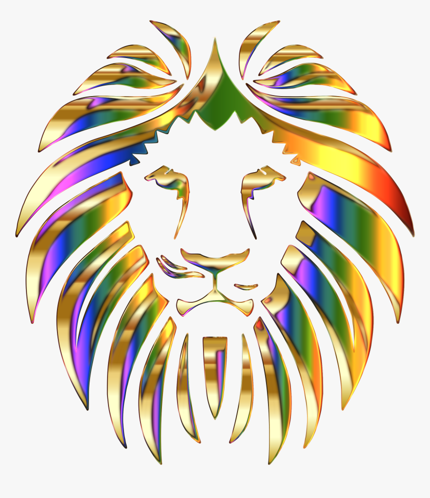 Rainbow Clipart Lion - Free Lion Logo Png, Transparent Png