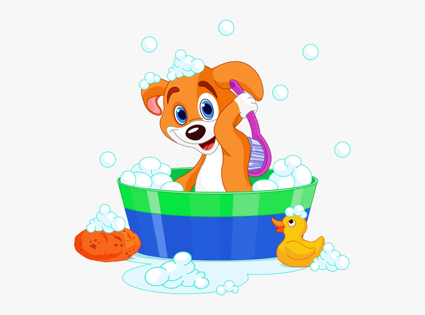 Clip Art Dog In A Bath, HD Png Download