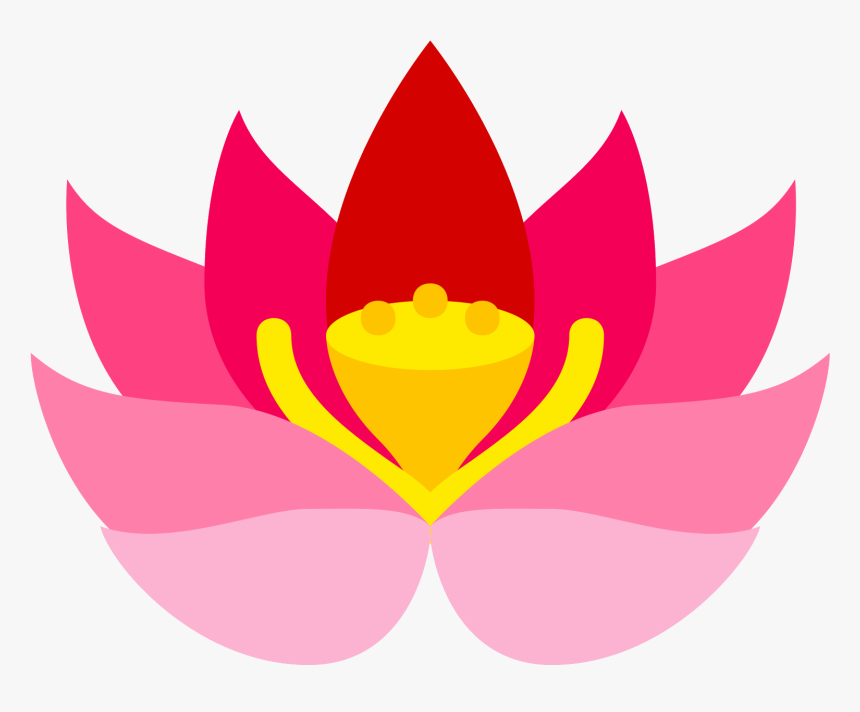 Flower Graphic Png - Lotus Flower Vector Hd, Transparent Png