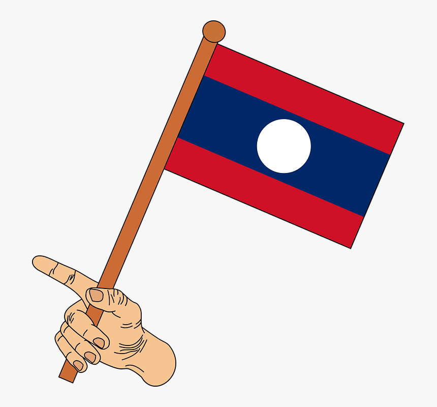 Flag, Flag Of Laos, Laos, The Lao Flag, Graphics - Nepal Flag Png Hd, Transparent Png