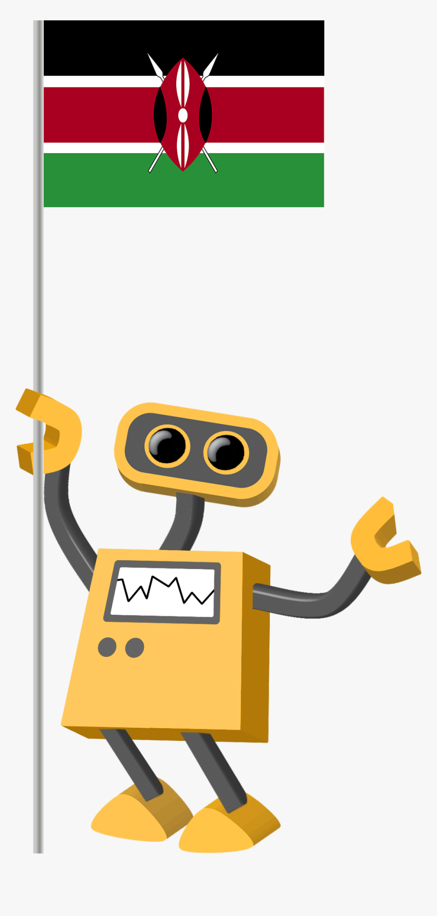 Robot With Stop Sign, HD Png Download
