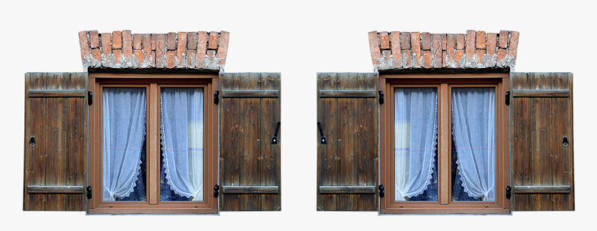 Window, Shutter, Facade, Shutters, Old, Wood - Window With Shutters Png, Transparent Png