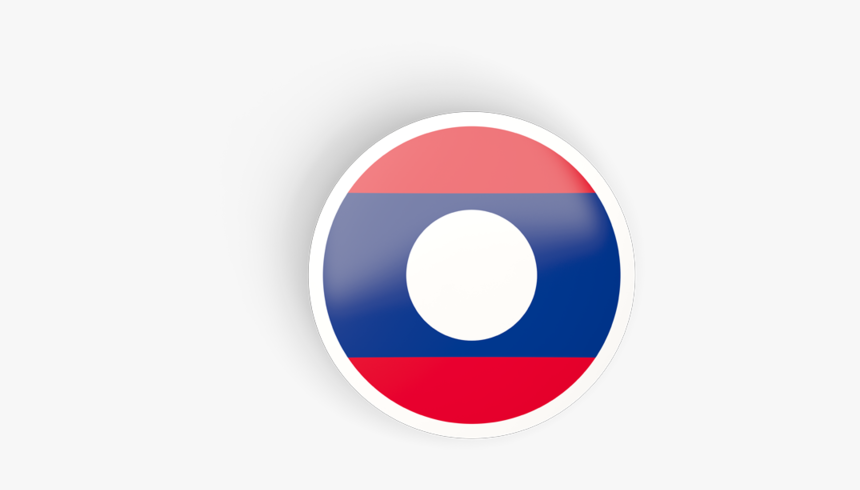 Round Concave Icon - Lao Flag Circle Png, Transparent Png