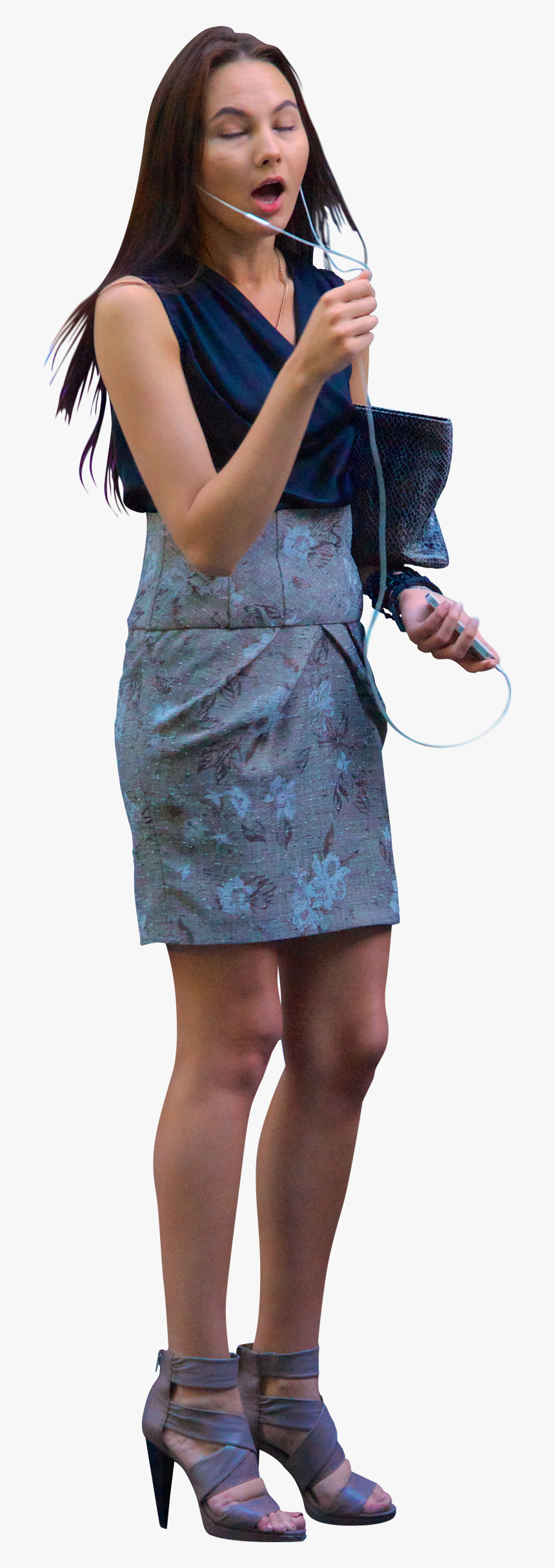 Png Woman Talking On The Phone, Transparent Png