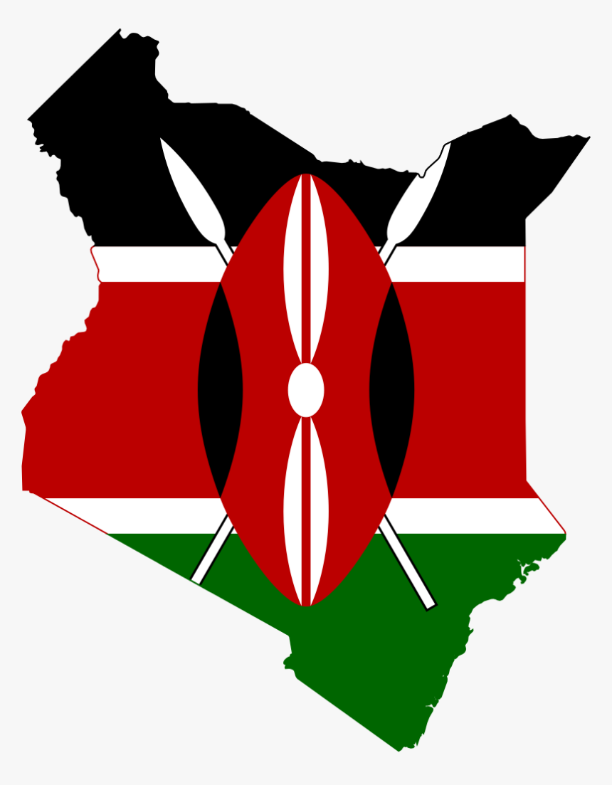 Kenya Flag Png - Kenya Map And Flag, Transparent Png