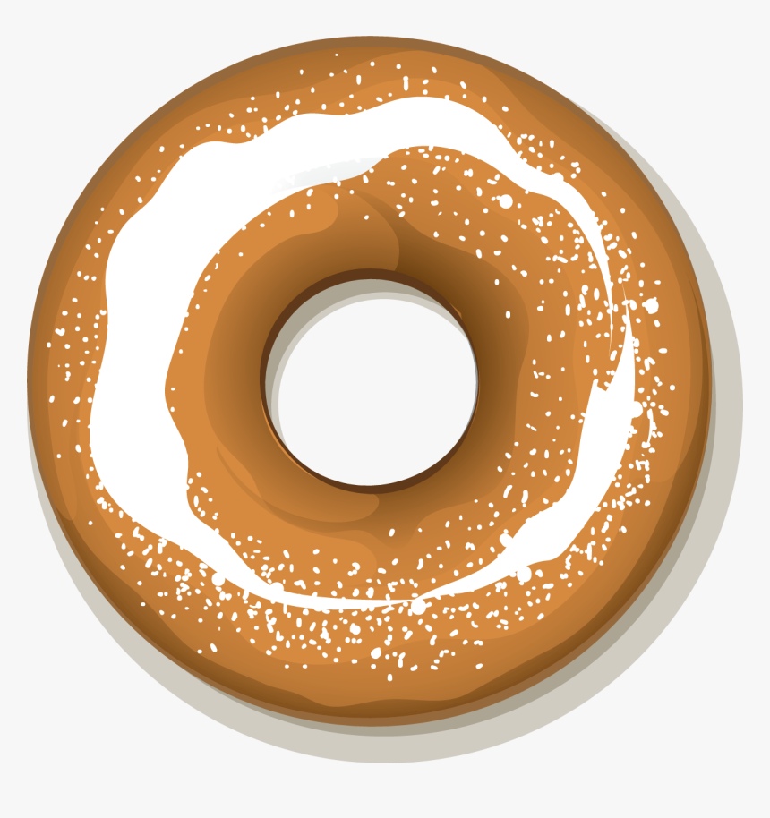 Clipart Free Stock Doughnut Icon Cartoon Transprent - Clipart Cartoon Bagel, HD Png Download