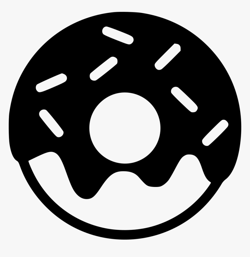 Donut - Donut Png Black And White, Transparent Png