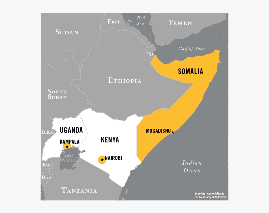 Map Of Al-shabaab Operational Area - Al Shabaab Kenya Map, HD Png Download