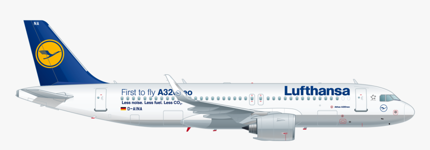 Lufthansa Plane Png, Transparent Png