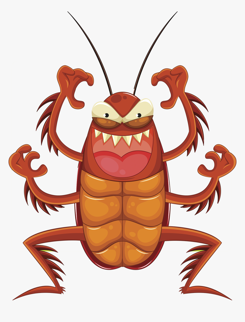 Roaches - Scary Insect Clipart, HD Png Download