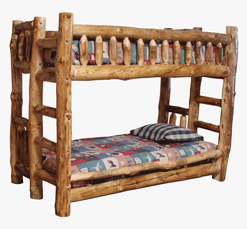 Aspen Log Bunk Bed Log Bunk Beds Twin Over Twin, HD Png Download