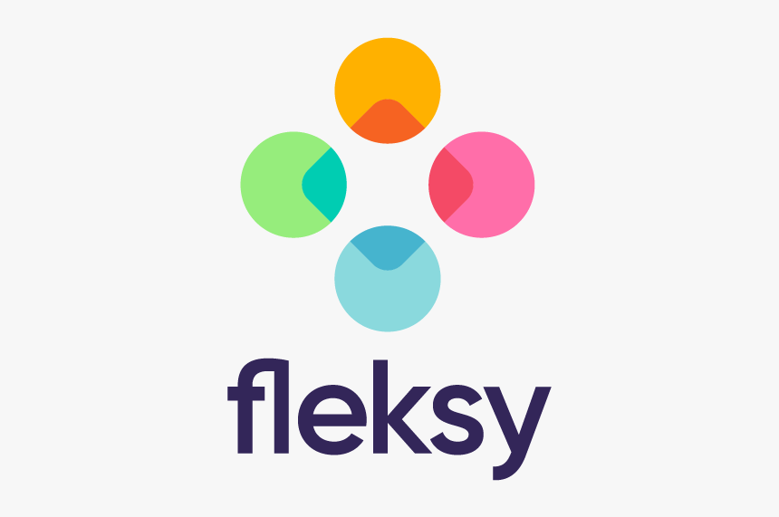 Fleksy Stacked Lockup Colour - Graphic Design, HD Png Download