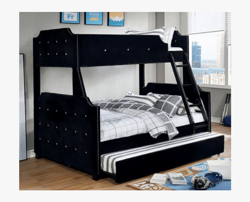 Twin Over Full Bunk Bed Upholstered, HD Png Download