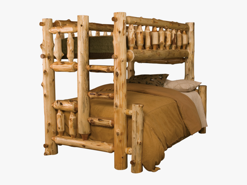 Cedar Log Bunk Bed Cedar Log Bunk Beds Hd Png Download Transparent