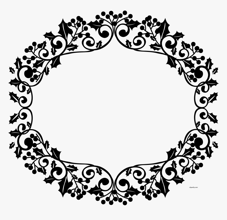 Christmas Border Flower Clipart Png - Encapsulated Postscript, Transparent Png