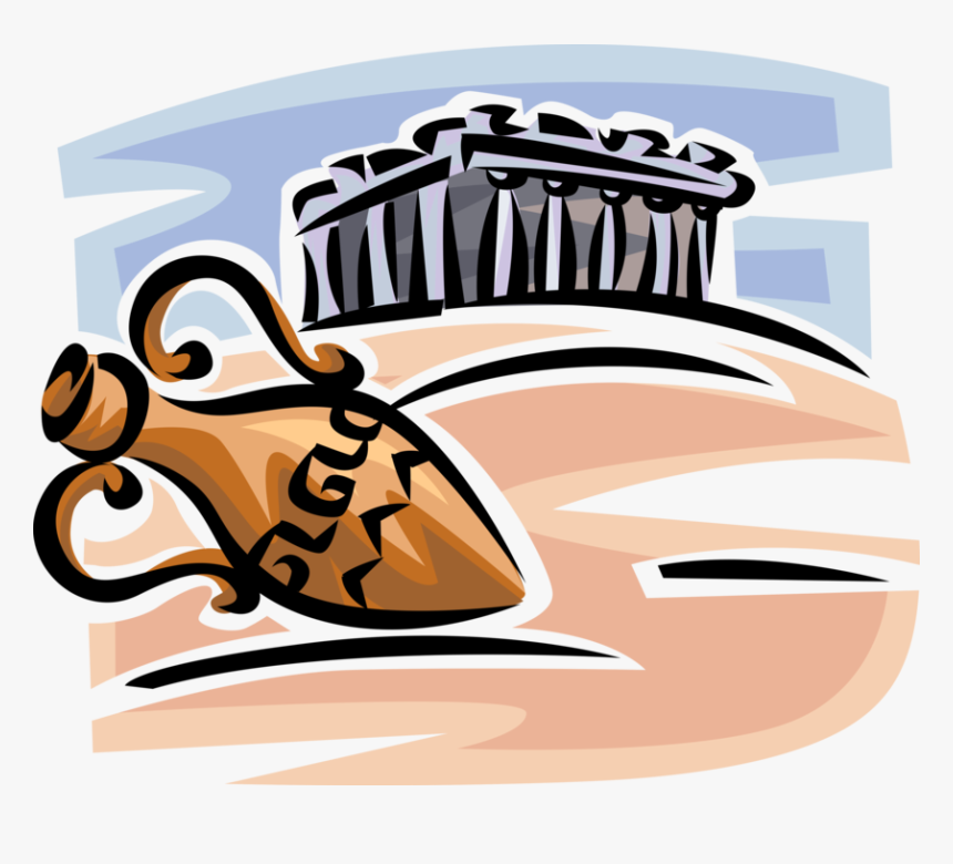 Vector Illustration Of Ancient Amphora Vase And Classical, HD Png Download