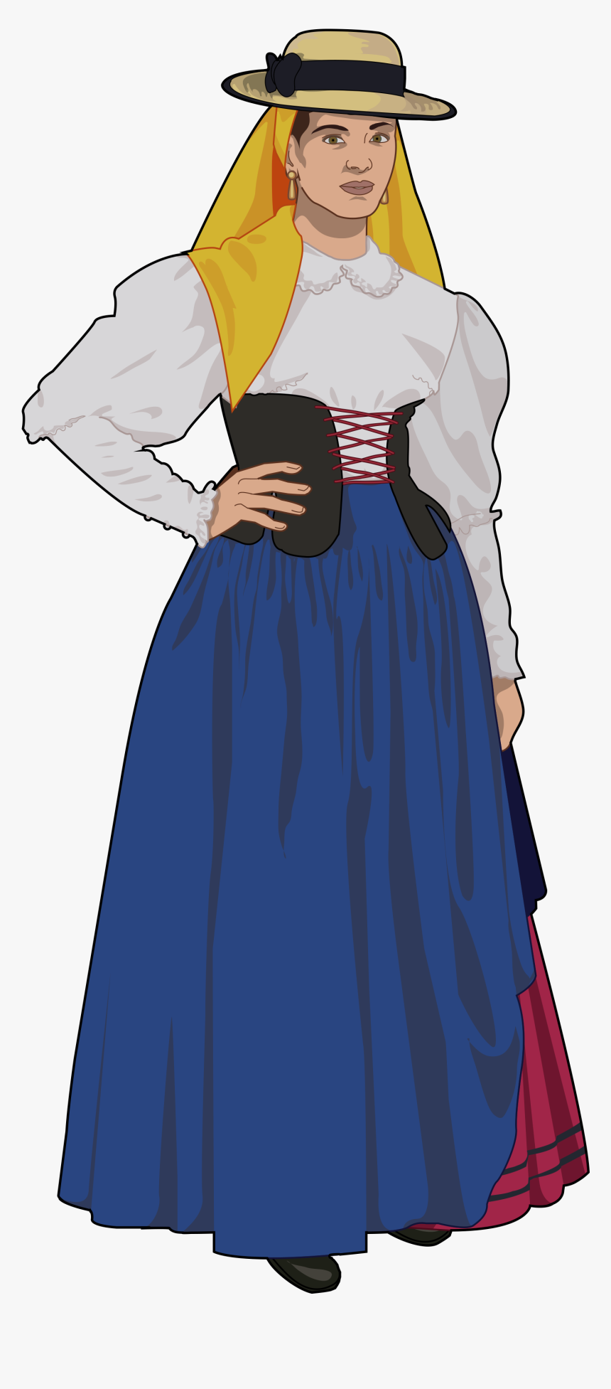 Traje Tipico De La Gomera Dibujos, HD Png Download