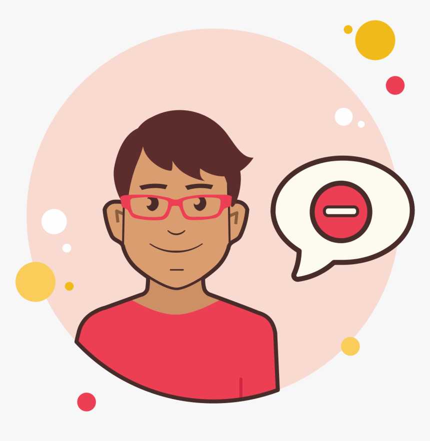 Man With Red Glasses Stop Sign Icon - Girl Have Question Png, Transparent Png