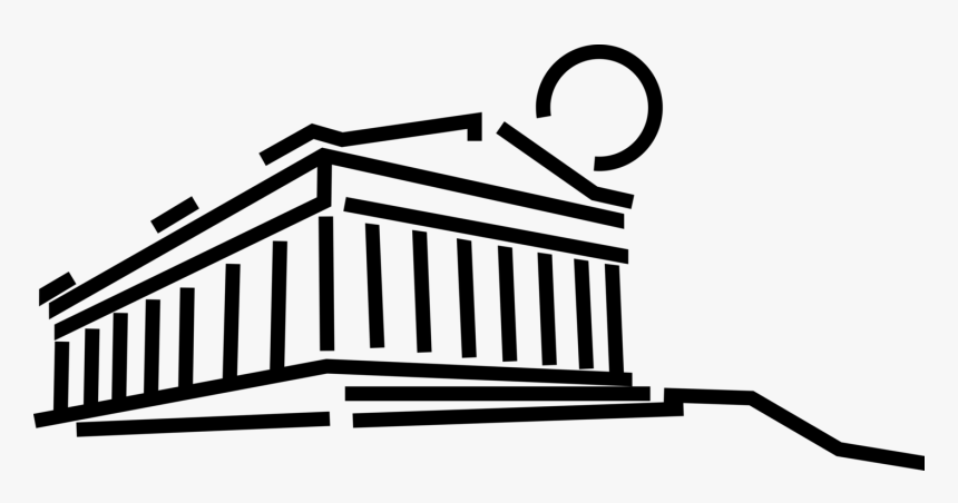 Vector Illustration Of Classical Greece Greek Temple - Parthenon, HD Png Download