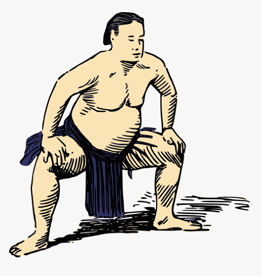 Sumo Wrestlers Soup Drawing, HD Png Download