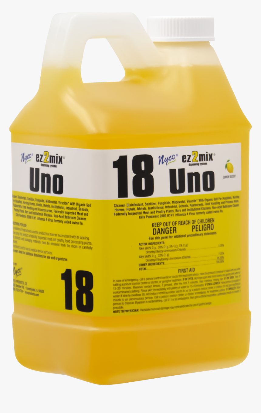Ez018-480 Uno - Lemon Disinfectant - Bottle, HD Png Download