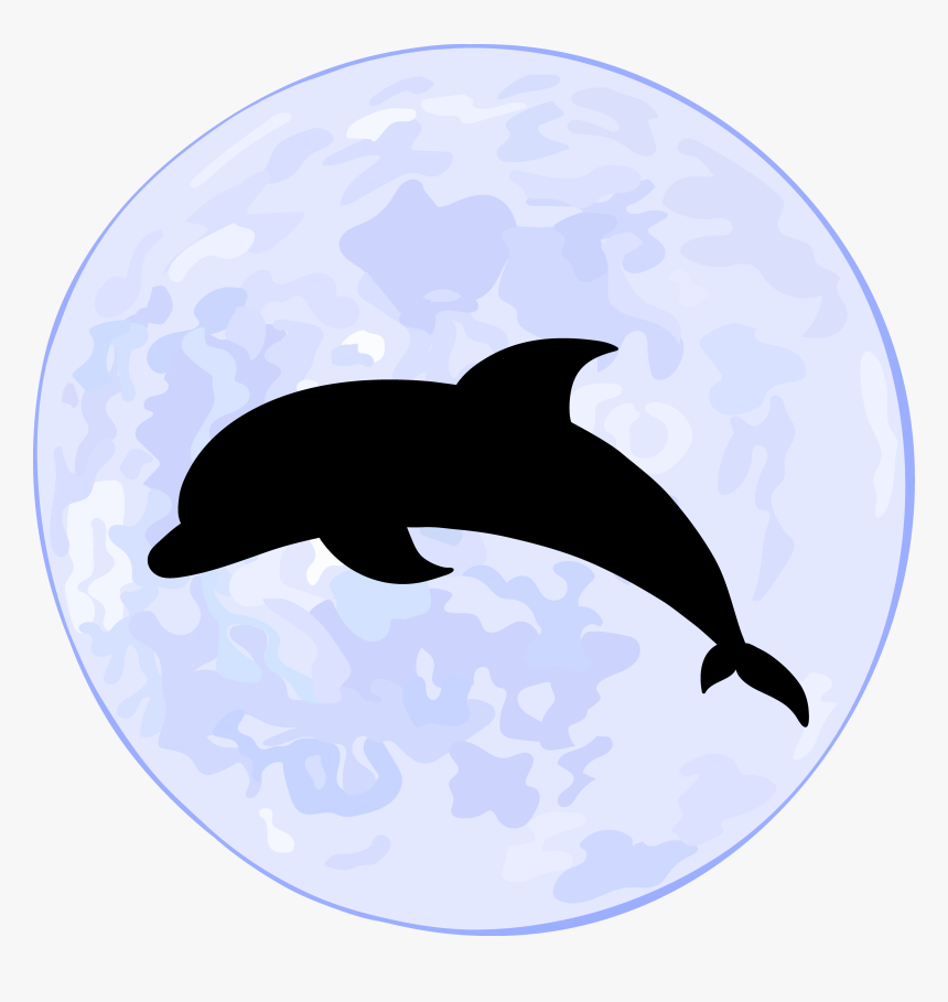 Supermoon Euclidean Vector Oceanic Dolphin Illustration - Euclidean Vector, HD Png Download
