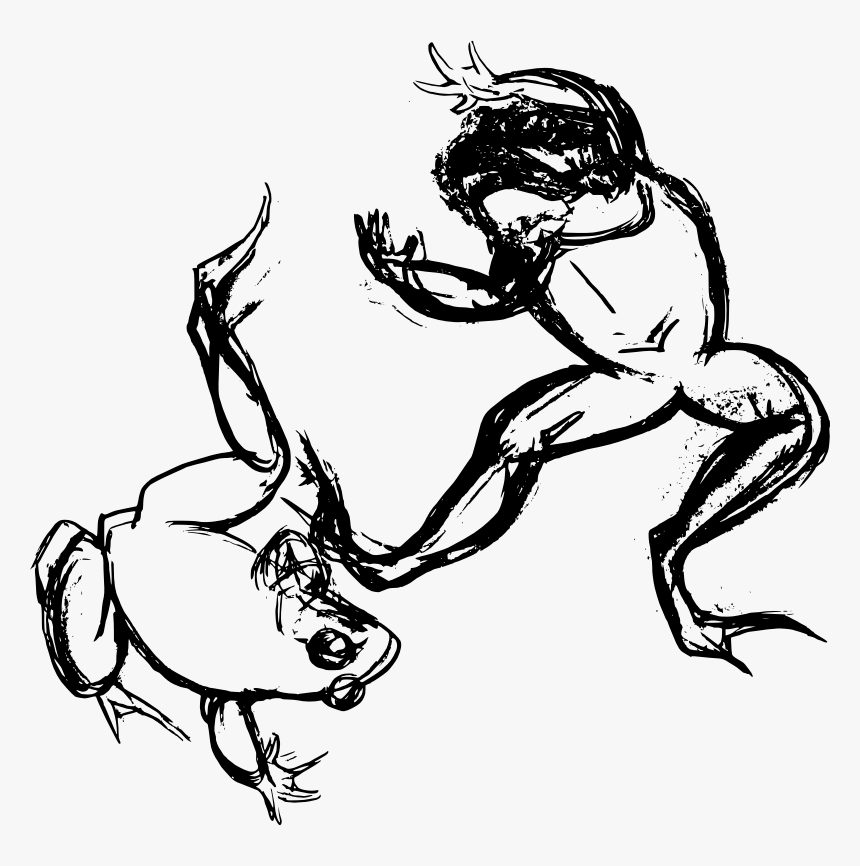 Sumo Frogs - Wrestling In Field, HD Png Download