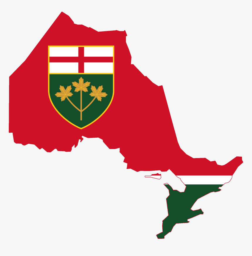 Flag Map Of Ontario, HD Png Download