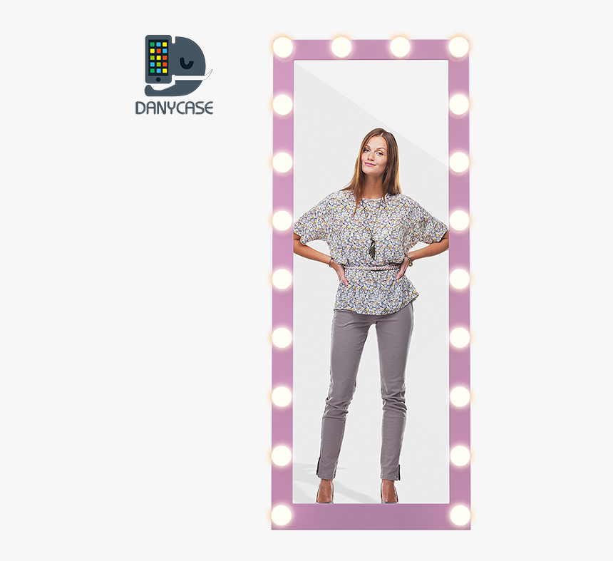 Full Length Mirror Wholesaler - Purple Full Length Mirror Door, HD Png Download
