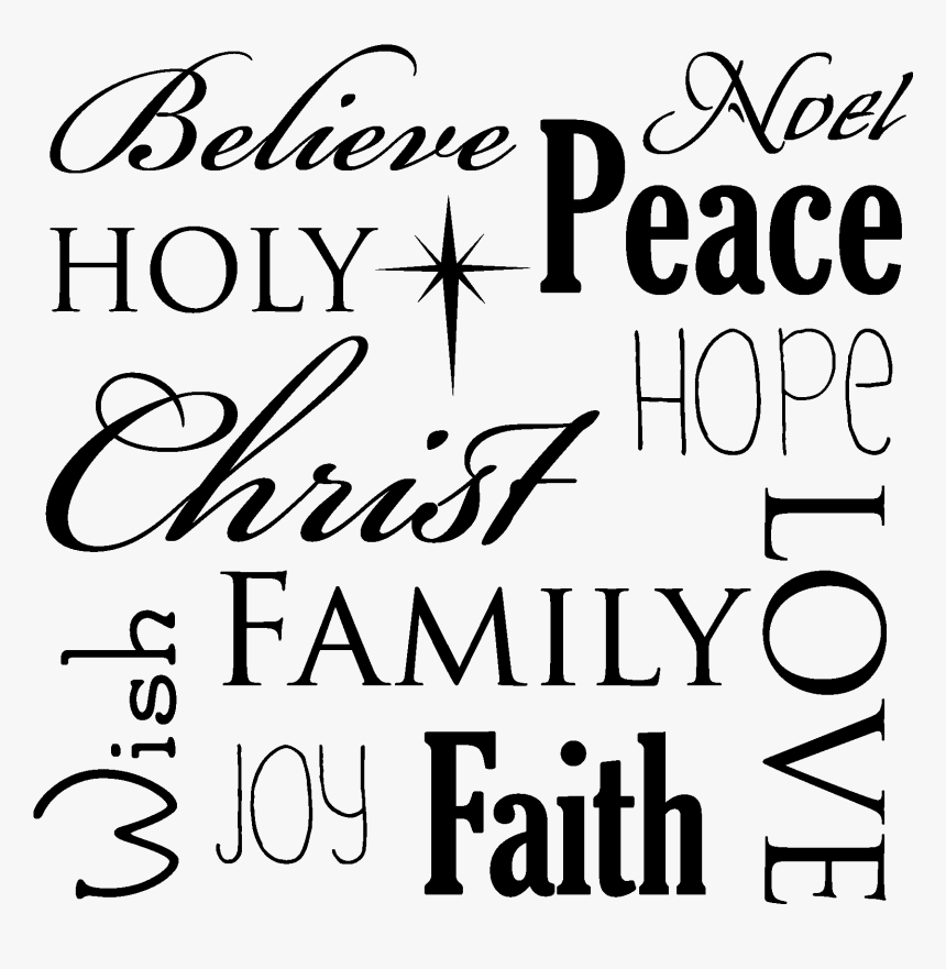 Merry Christmas Word Art Png, Transparent Png