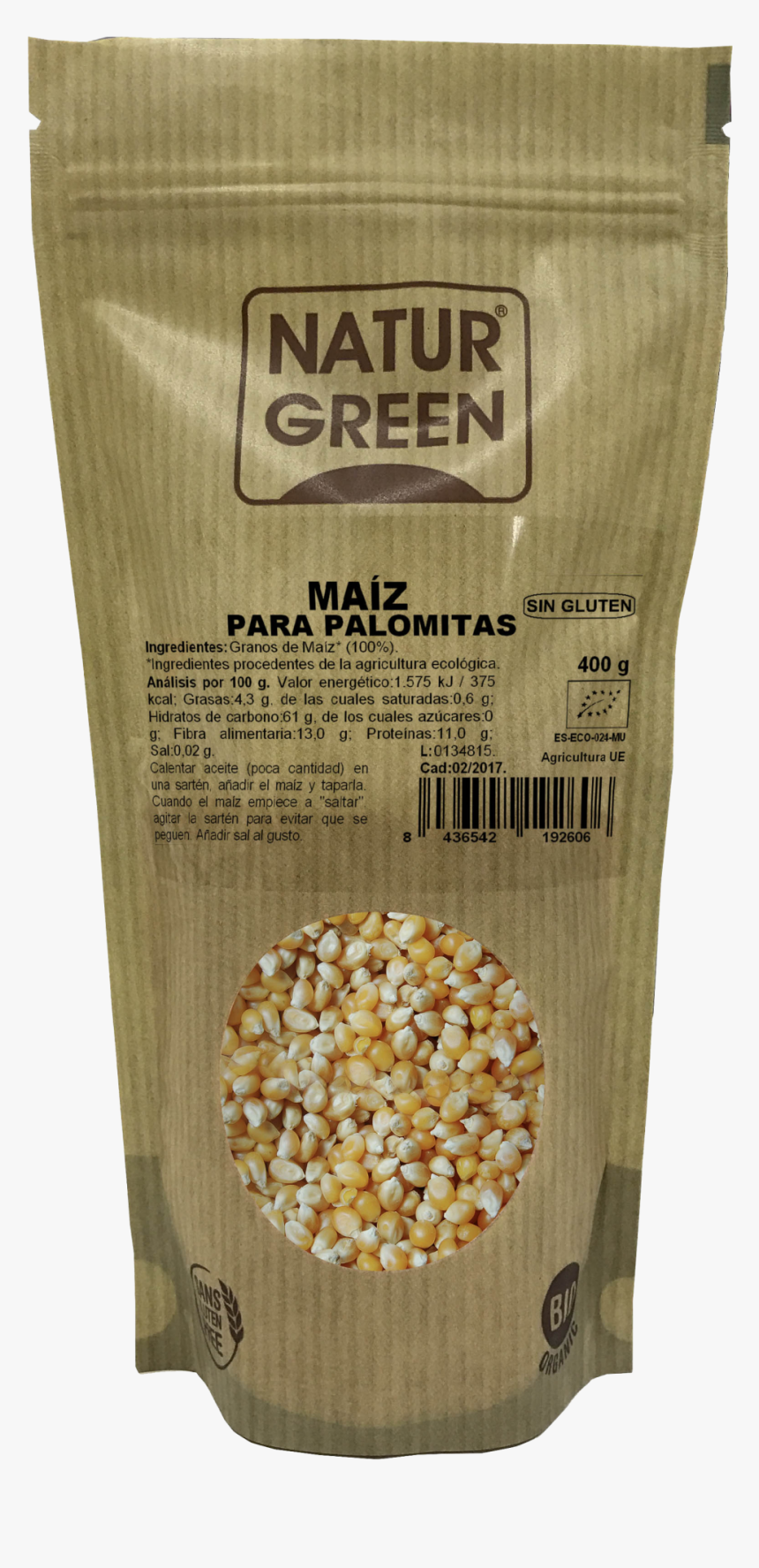 Maíz Para Palomitas Naturgreen - Semillas De Cañamo Naturgreen, HD Png Download