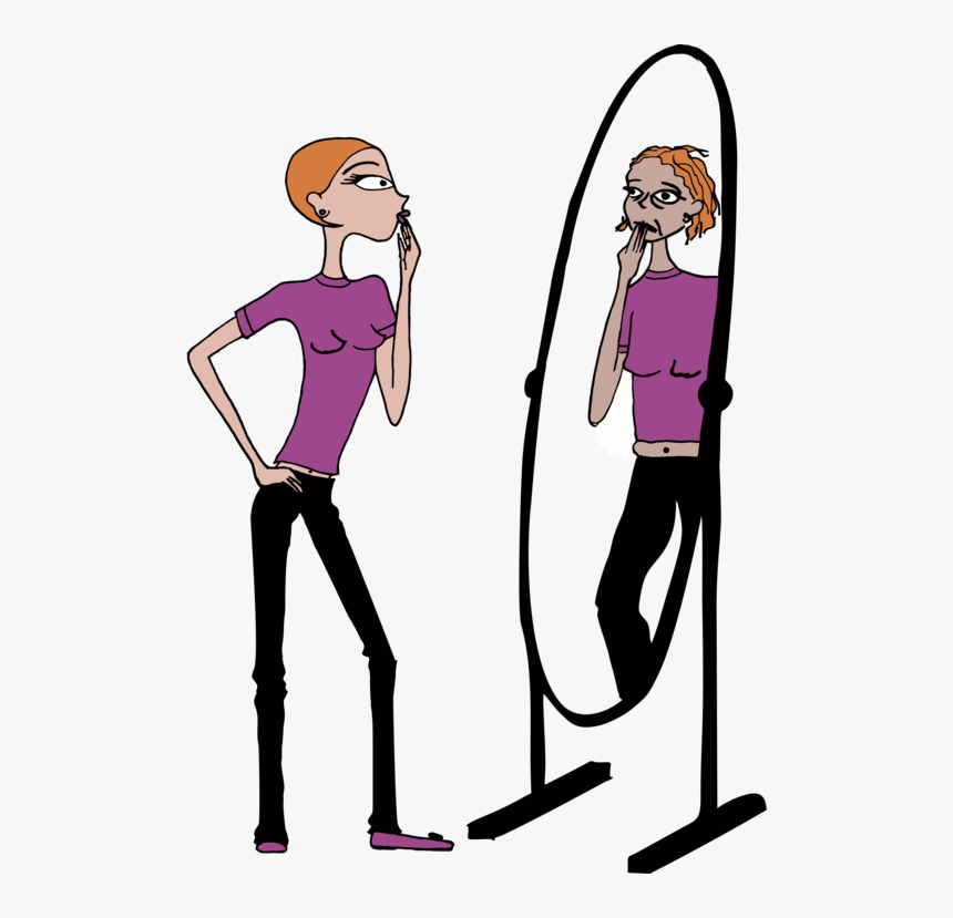 Standing,cartoon,tattoo Art - Mirror Maze Clip Art, HD Png Download