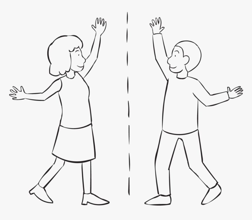 Two People Stretching With One Another As Part Of Mirror - Two People Mirror, HD Png Download