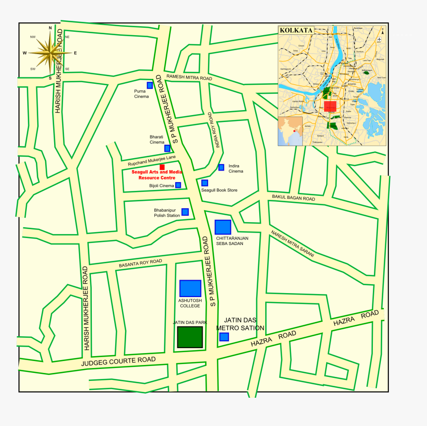 Kolkata Seagull Arts Location - Map, HD Png Download