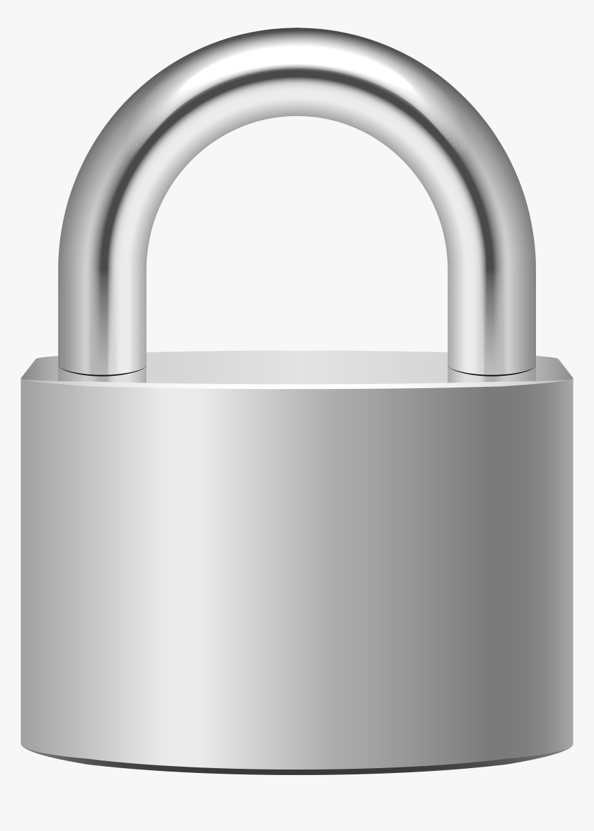 Padlock Silver Clip Art - Silver Lock Png, Transparent Png
