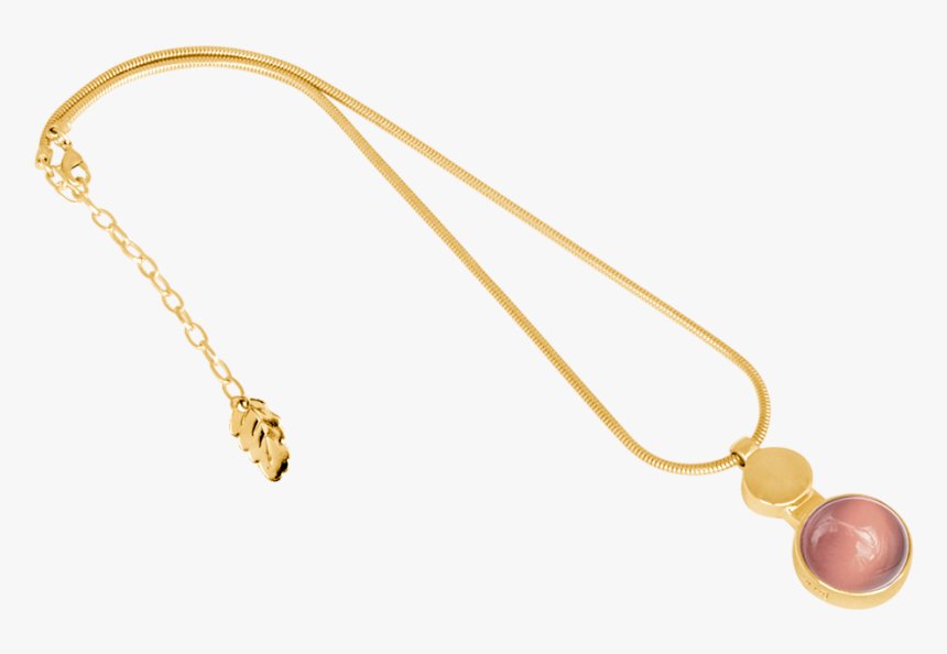 Ioaku Moon Amulet Necklace 45 Gold Light Pink - Necklace, HD Png Download