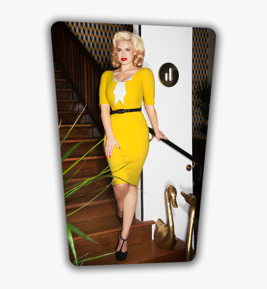 Glamour Bunny Jacky Yellow Pencil Dress 25742 20180619 - Girl, HD Png Download