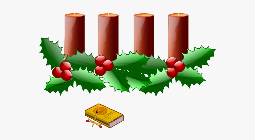 Advent - Advent Candles 2 Lit, HD Png Download