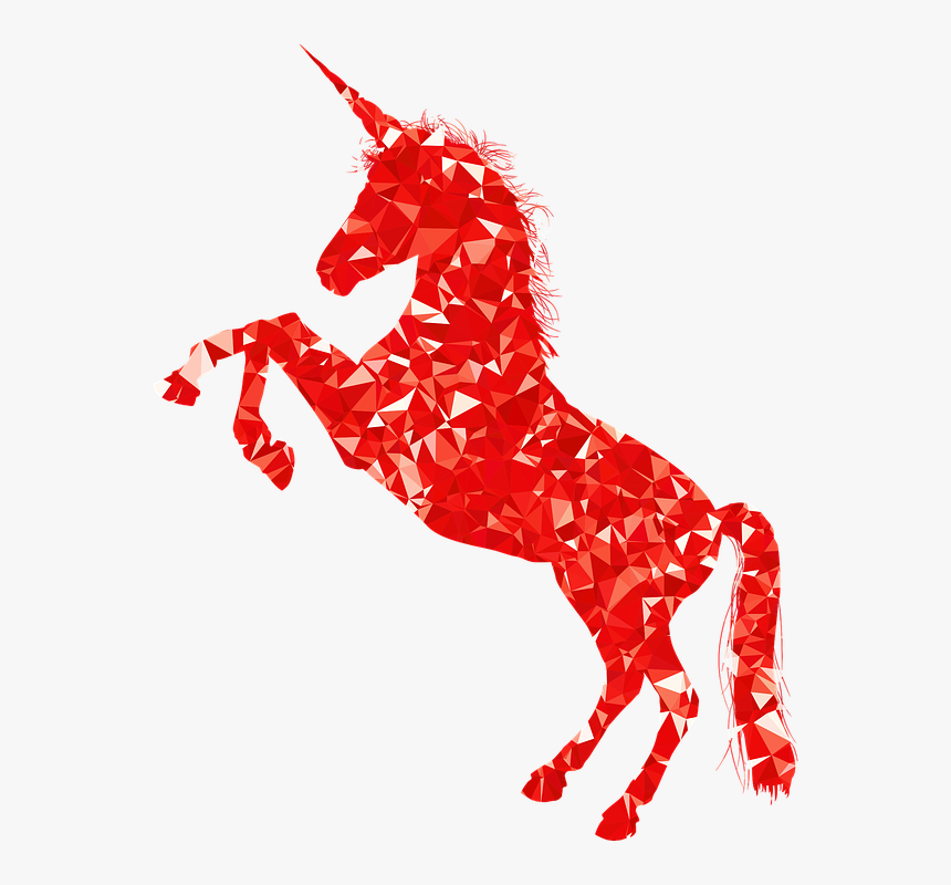 Transparent Unicornio Png - Red Unicorn Png, Png Download