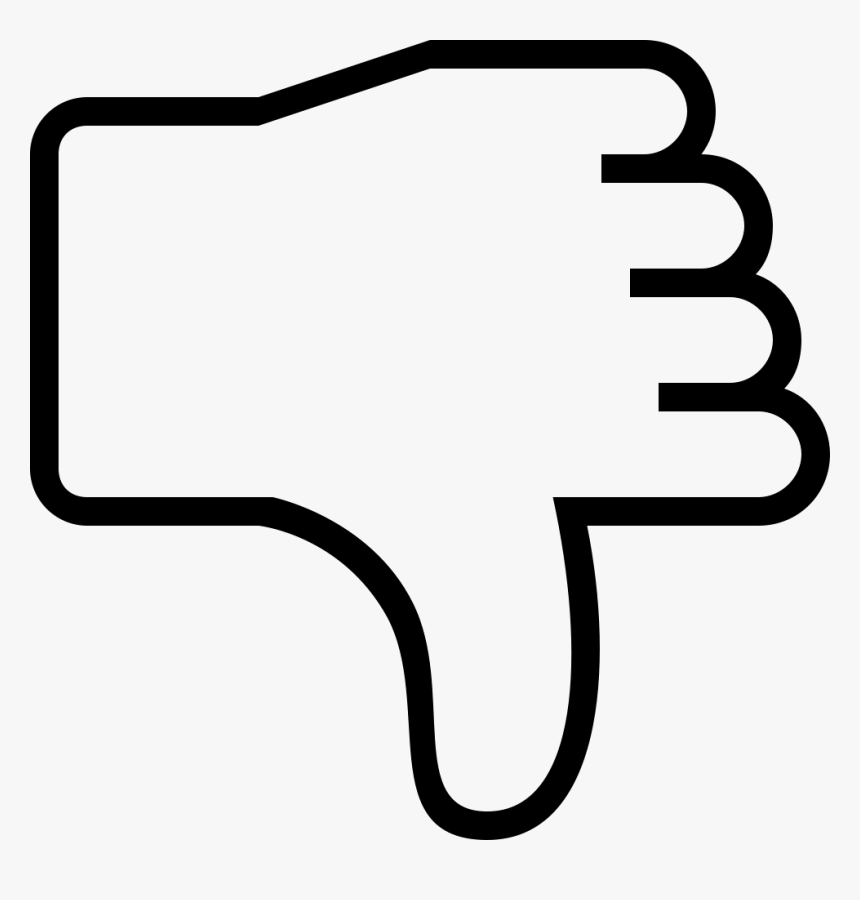 Dislike Social Interface Symbol Of Thumb Down Hand - Thumb Down Outline Transparent, HD Png Download