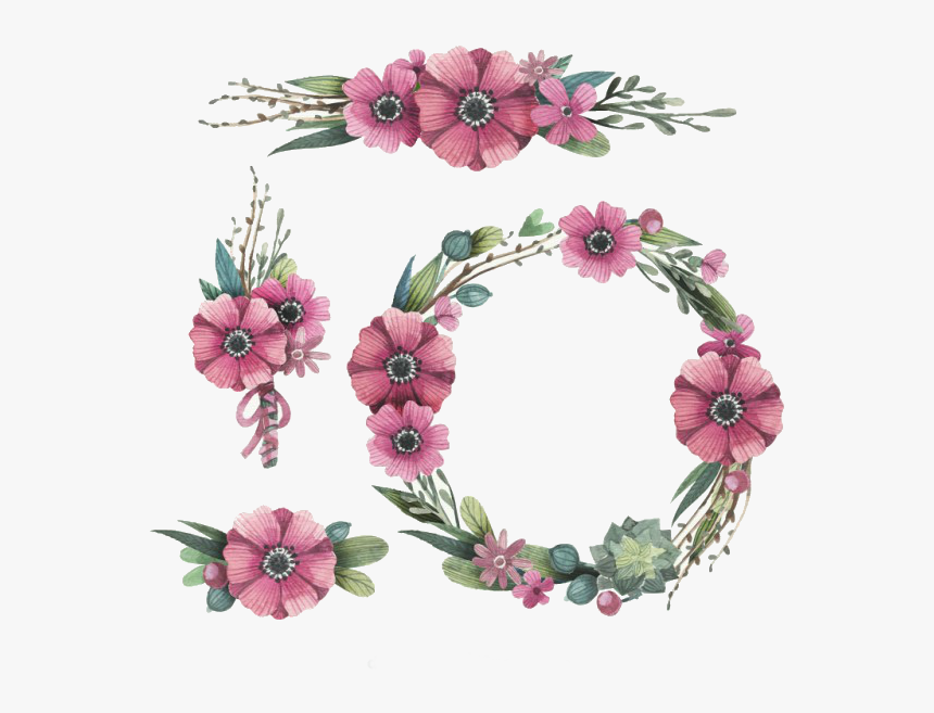 Espero Que Gostem, Se Pegou Deixem Um Comentario E - Flower Crown Watercolor Png, Transparent Png