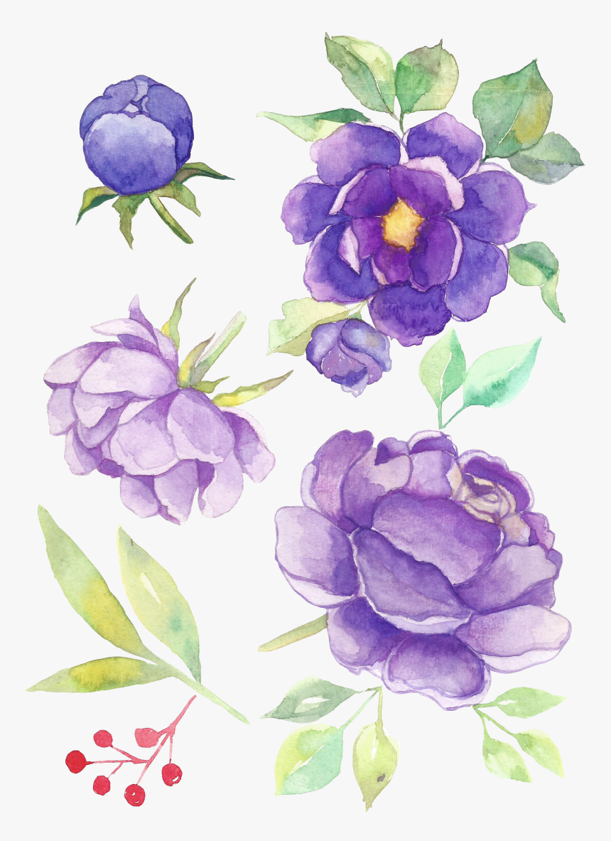 Flores En Acuarela - Floribunda, HD Png Download